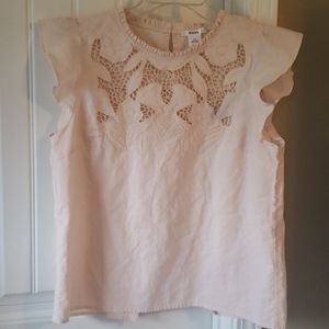 Esley Light Pink Linen Top